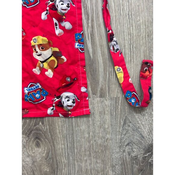 Vintage Paw Patrol Apron For Cooking Unique Cute Dog Print Cotton Red - Picture 3 of 7